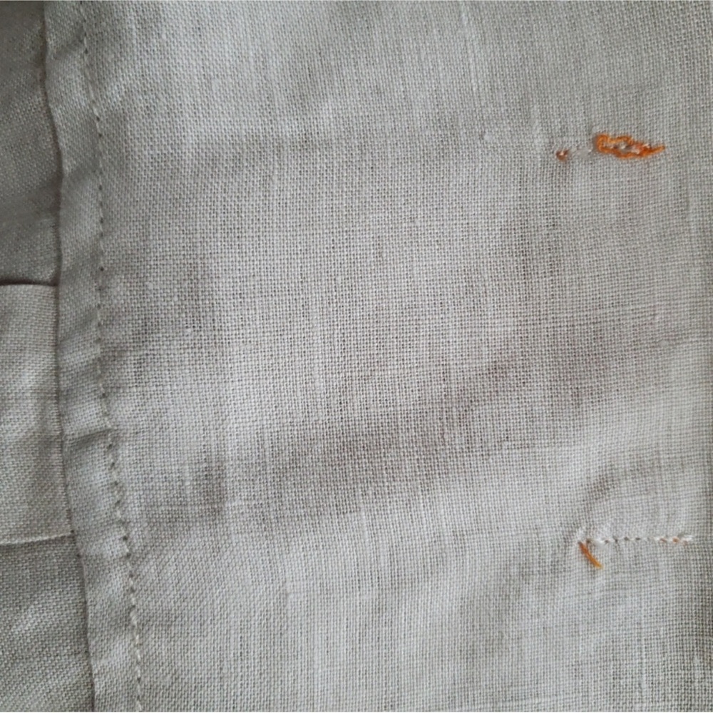 100% Linen Beige Short Sleeve Shirt - sz XS/S - Picture 8 of 11